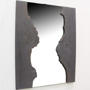 Charred river mirror by Leo Kerr