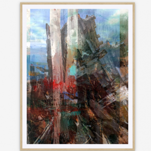 The Wreck an abstract painterly limited edition framed art print by Stuart Sim