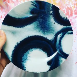 Inky China side plates