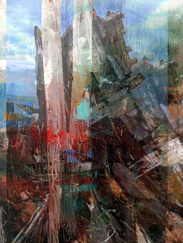 The Wreck abstract painterly limited edition art print by Stuart Sim