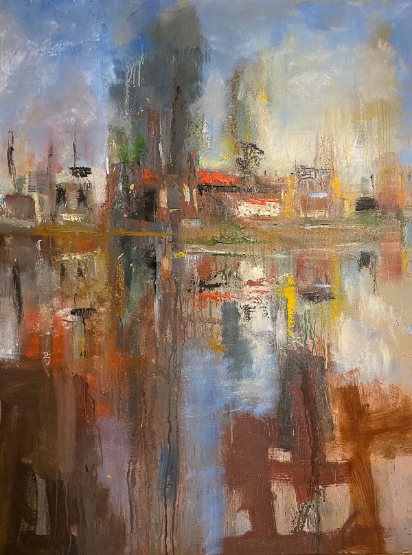 Midsummer Reflections abstract painterly limited edition art print by Stuart Sim
