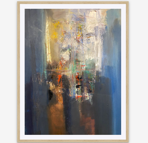 Morning Window an abstract painterly limited edition framed art print by Stuart Sim